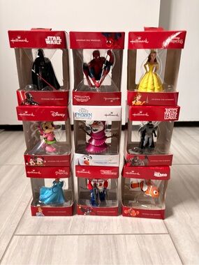 Lot of 9 hallmark ornaments NIB